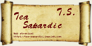 Tea Sapardić vizit kartica